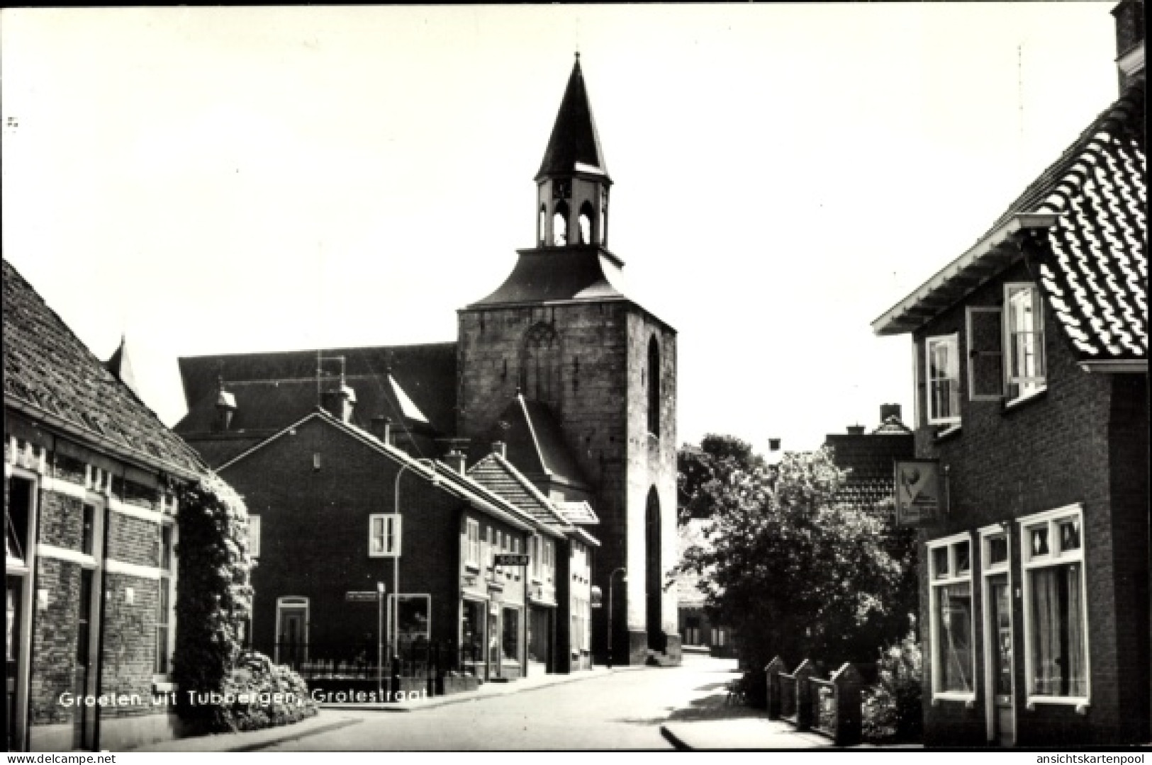 CPA Tubbergen Overijssel, Grotestraat, Warenhuis Jan Mensink