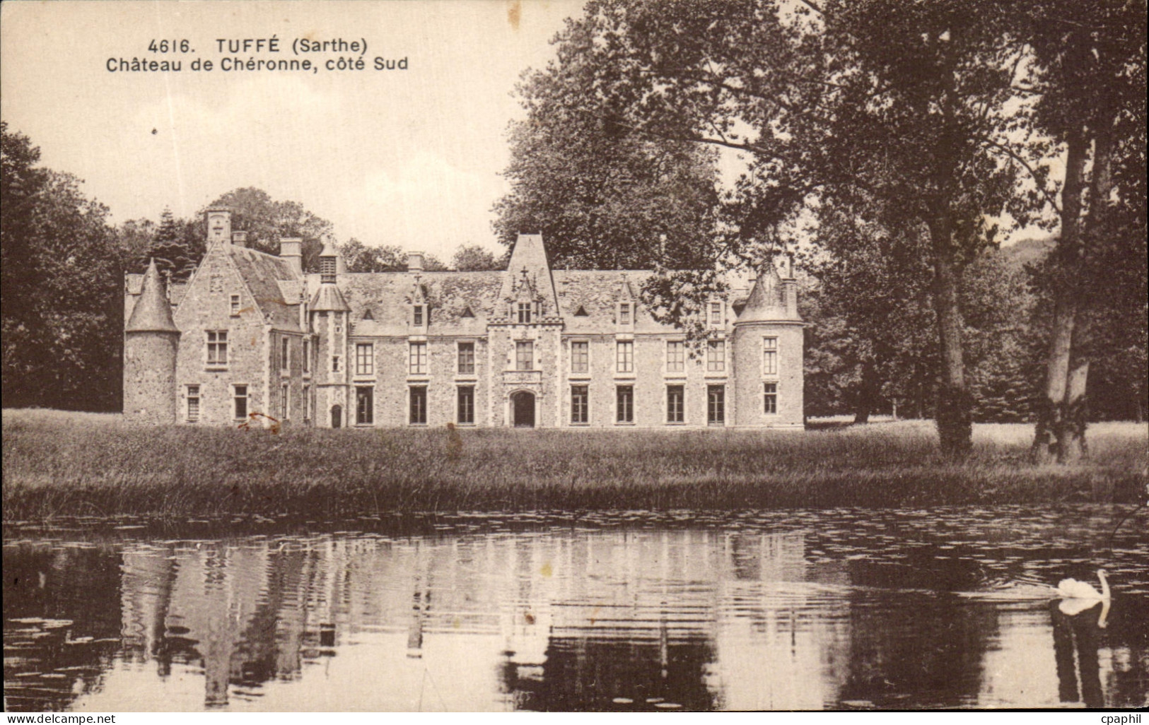 CPA Tuffe Chateau de Cheronne cote sud