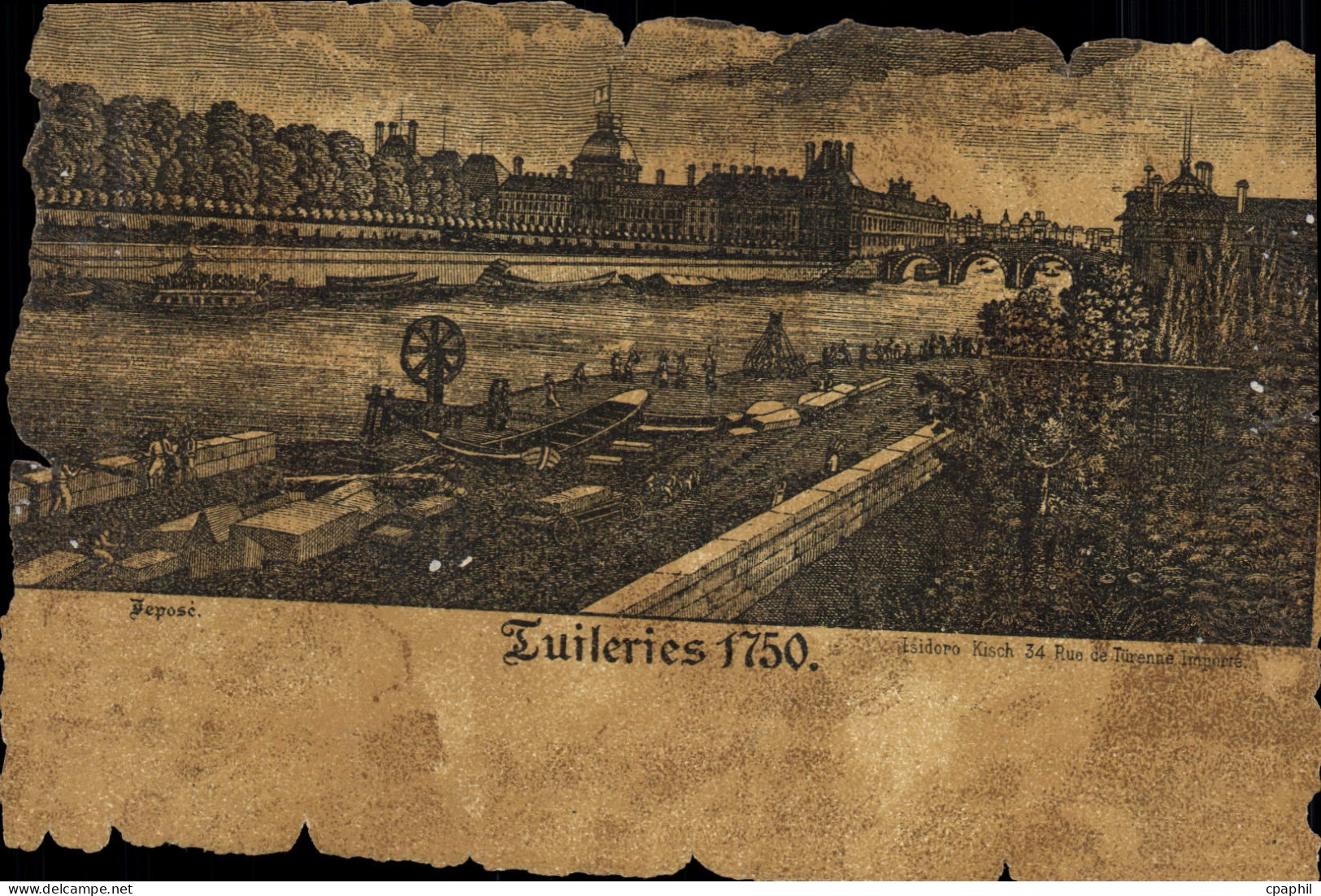 CPA Tuileries 1750 Paris