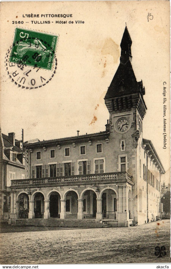 CPA TULLINS - Hotel de Ville (653085)