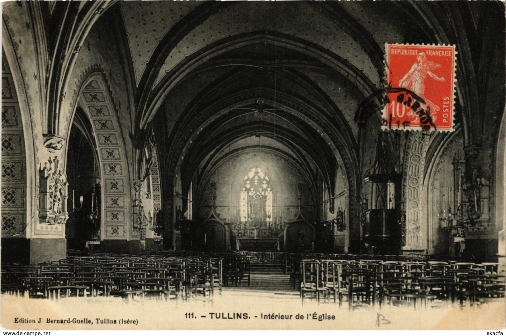CPA TULLINS - Intérieur de l'Église (652787)