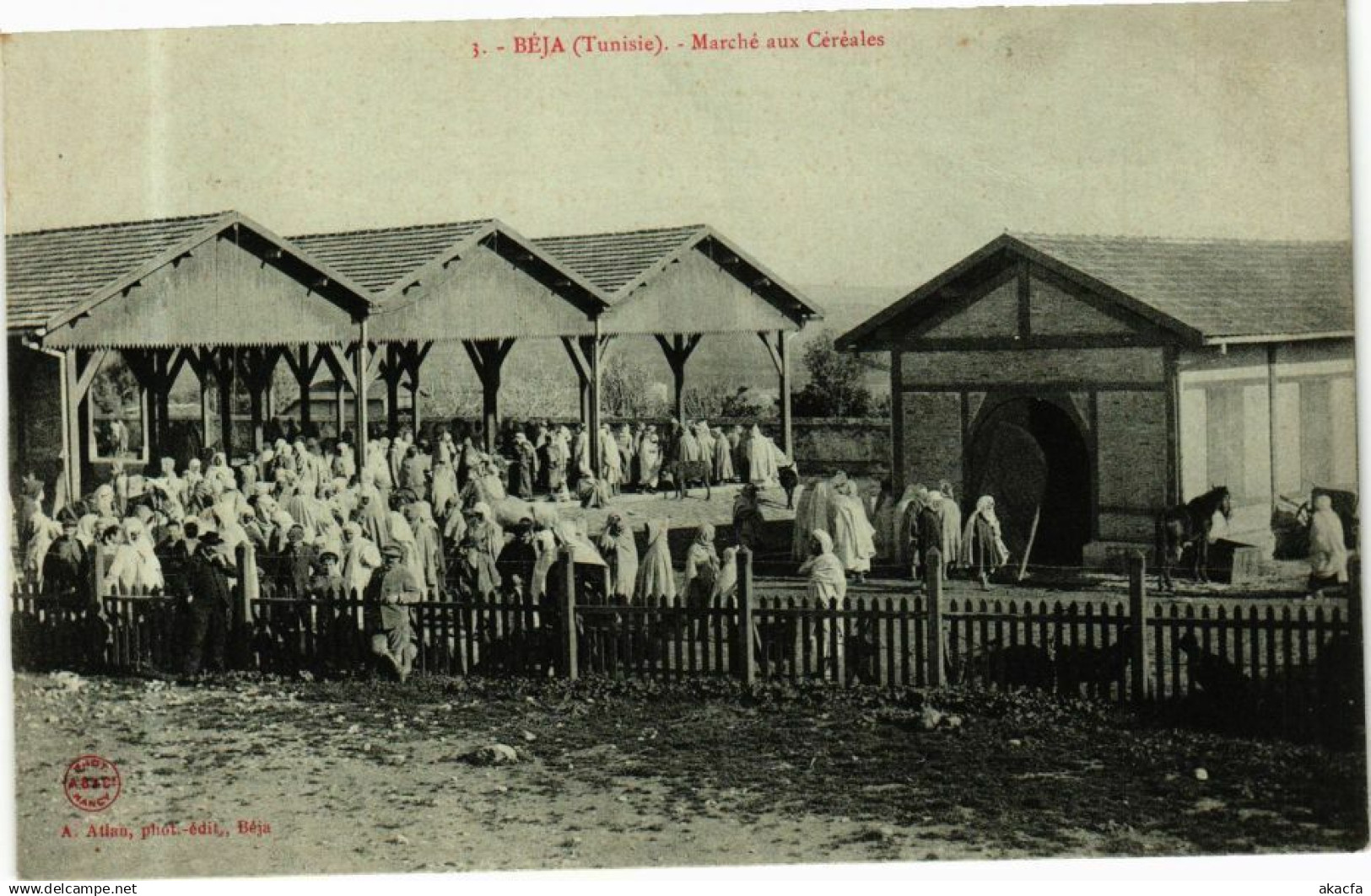 CPA TUNISIE BEJA-Marche aux Cereales (268747)