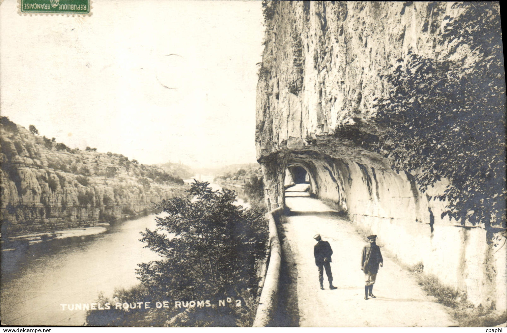 CPA Tunnels route de ruoms