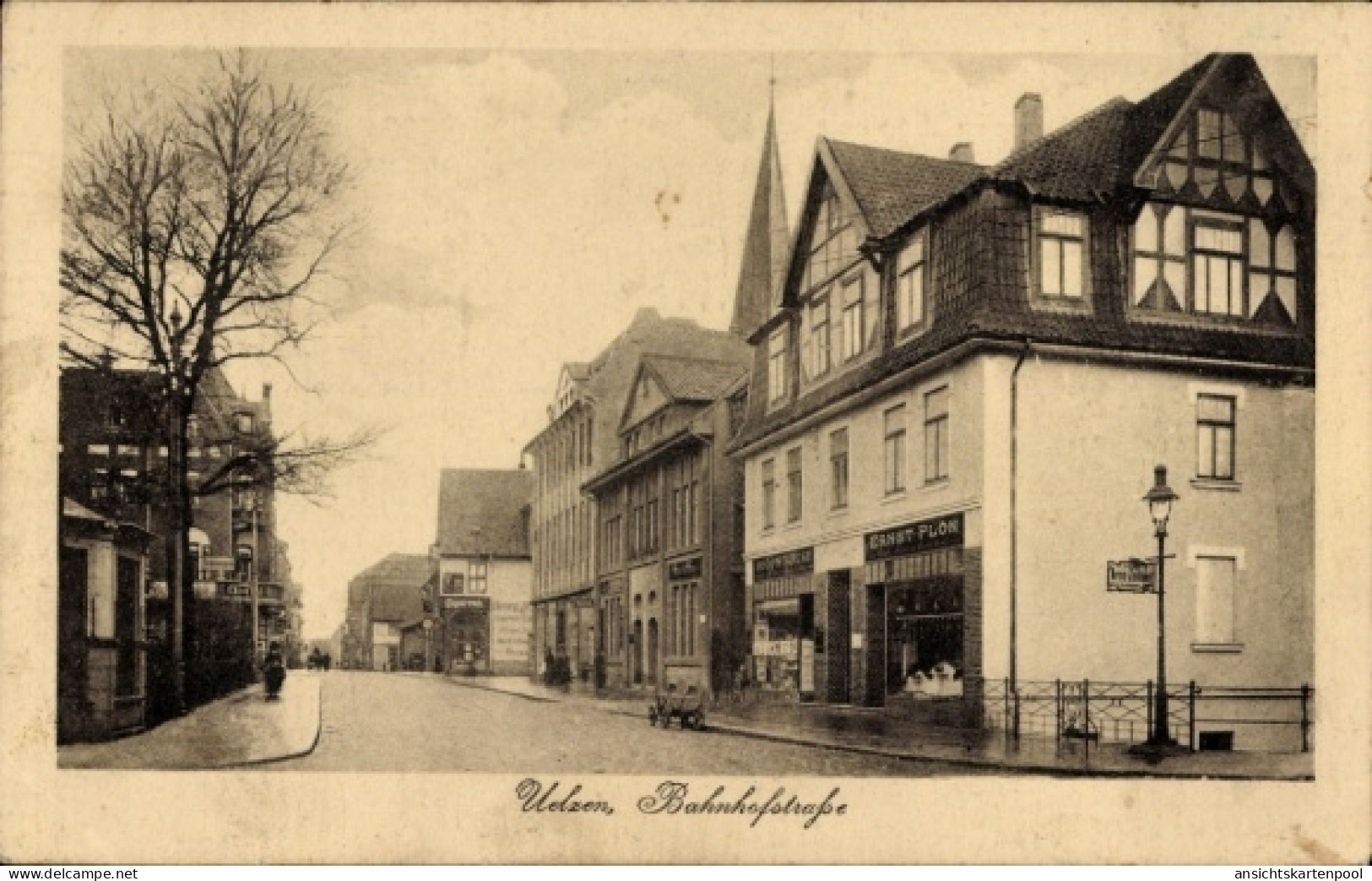 CPA Uelsen in Niedersachsen, Bahnhofstraße, Geschäft Ernst Plön