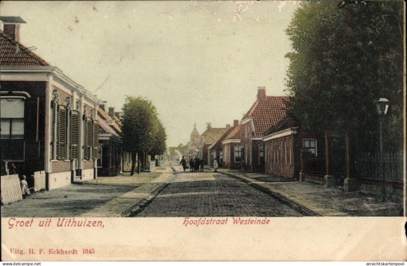 CPA Uithuizen Groningen Niederlande, Hauptstraße Westeinde