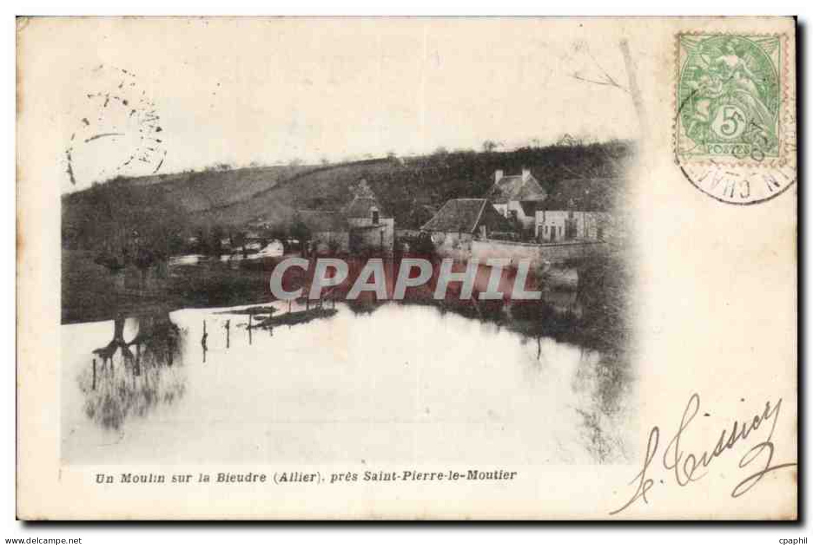 CPA Un moulin sur la Bieudre pres SAint Pierre le Moutier