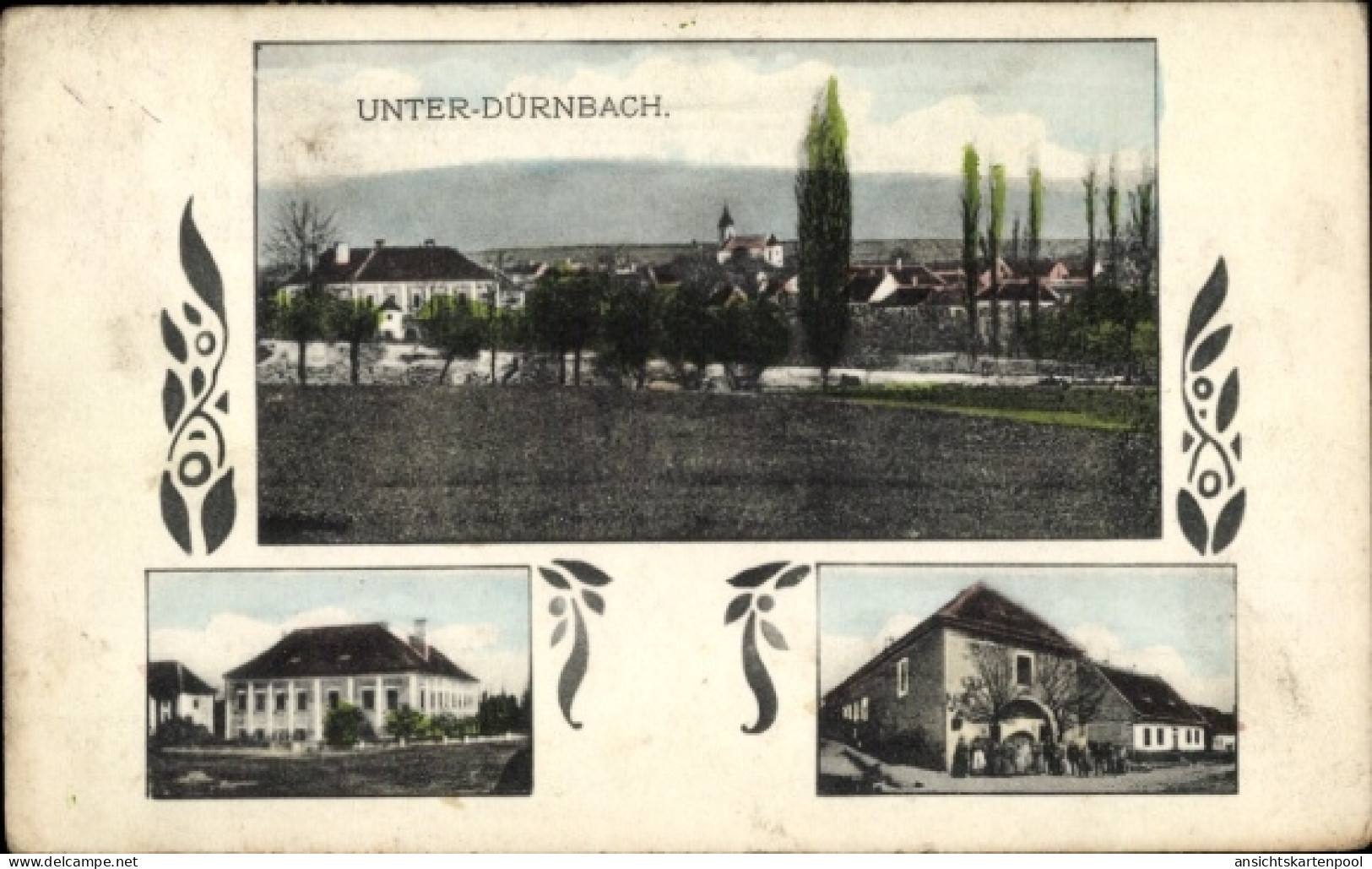 CPA Unterdürnbach Maissau in Niederösterreich, Gesamtansicht, Gebäude