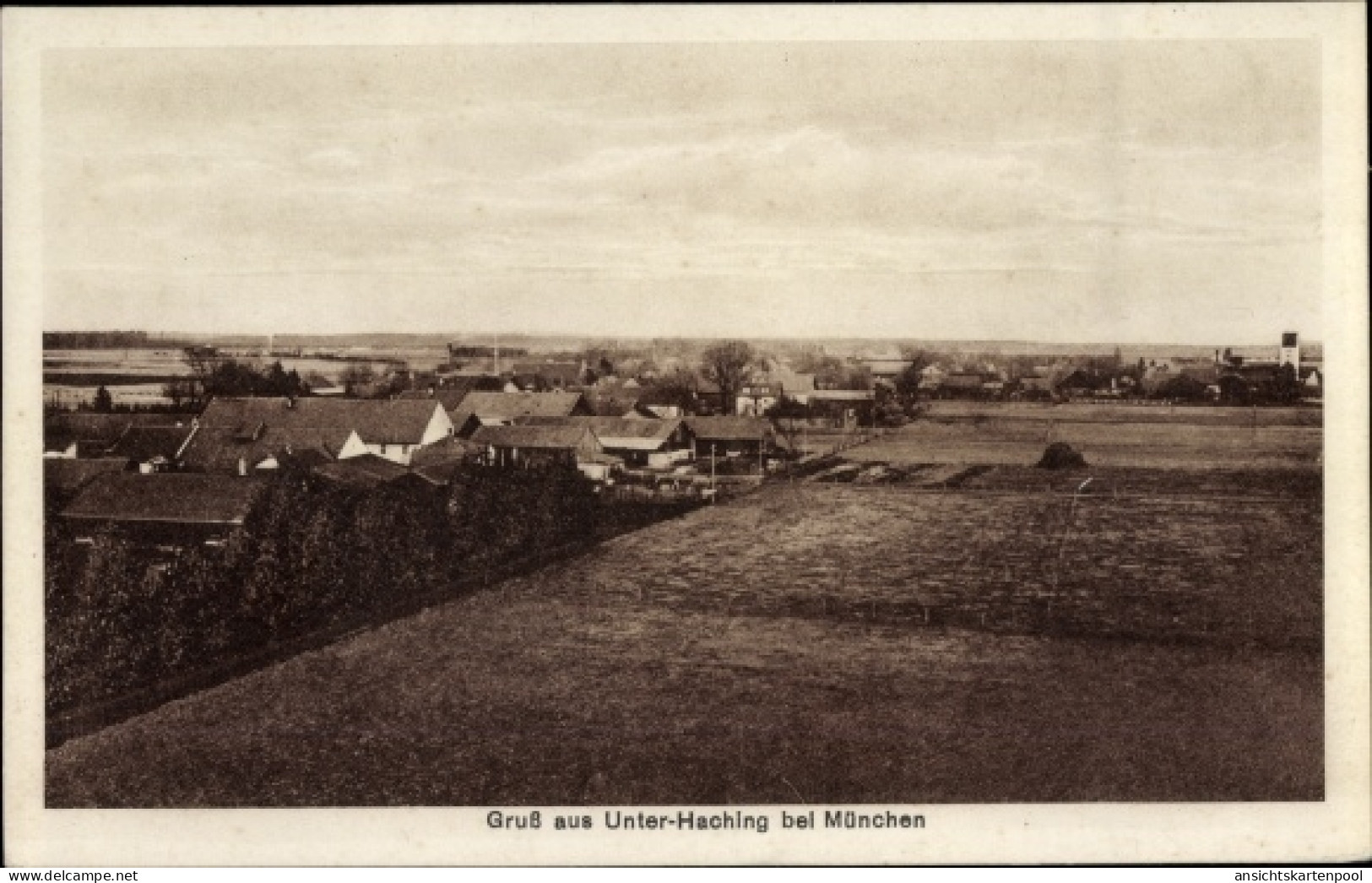 CPA Unterhaching in Oberbayern, Totalansicht