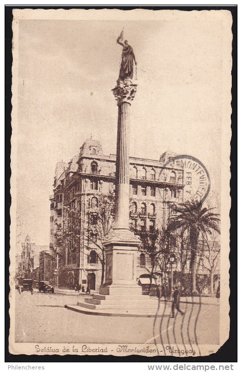 CPA - (Uruguay) Montevideo Estatua de la Libertad (tres abimée)