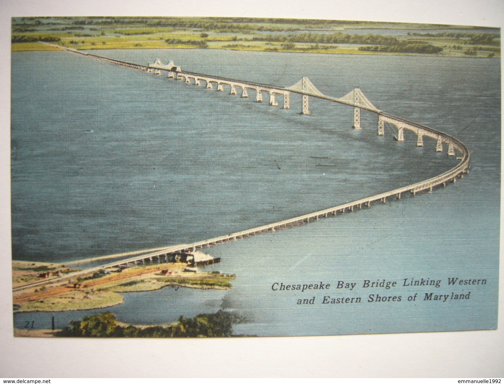CPA USA - Etats-Unis d'Amérique - Delaware - Wilmington - Chesapeake Bay Bridge - Maryland - colorisée -