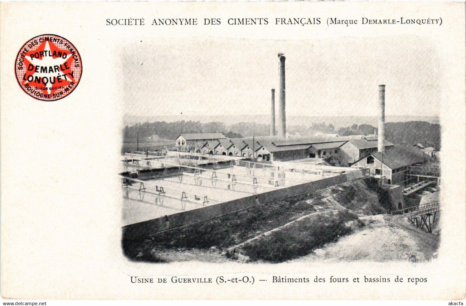 CPA Usine de Guerville Ciments francais Demarle-Longuéty (1391935)