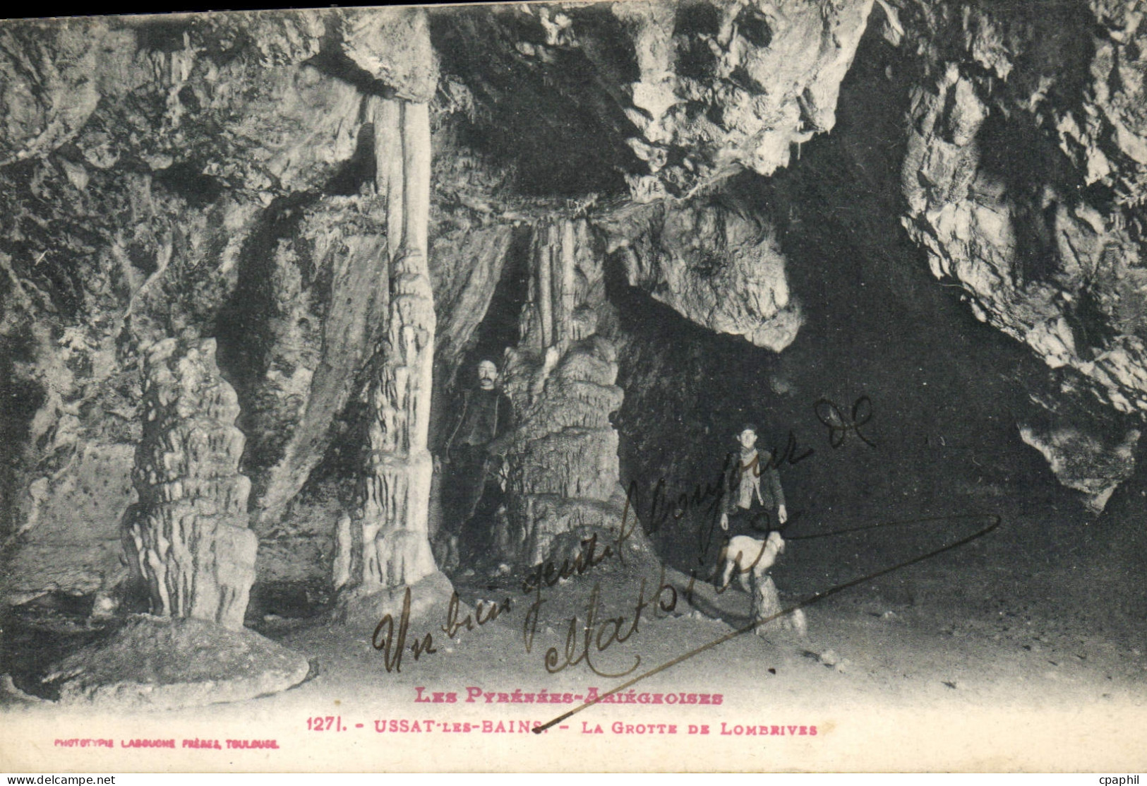 CPA Ussat Les Bais La Grotte de Longriver