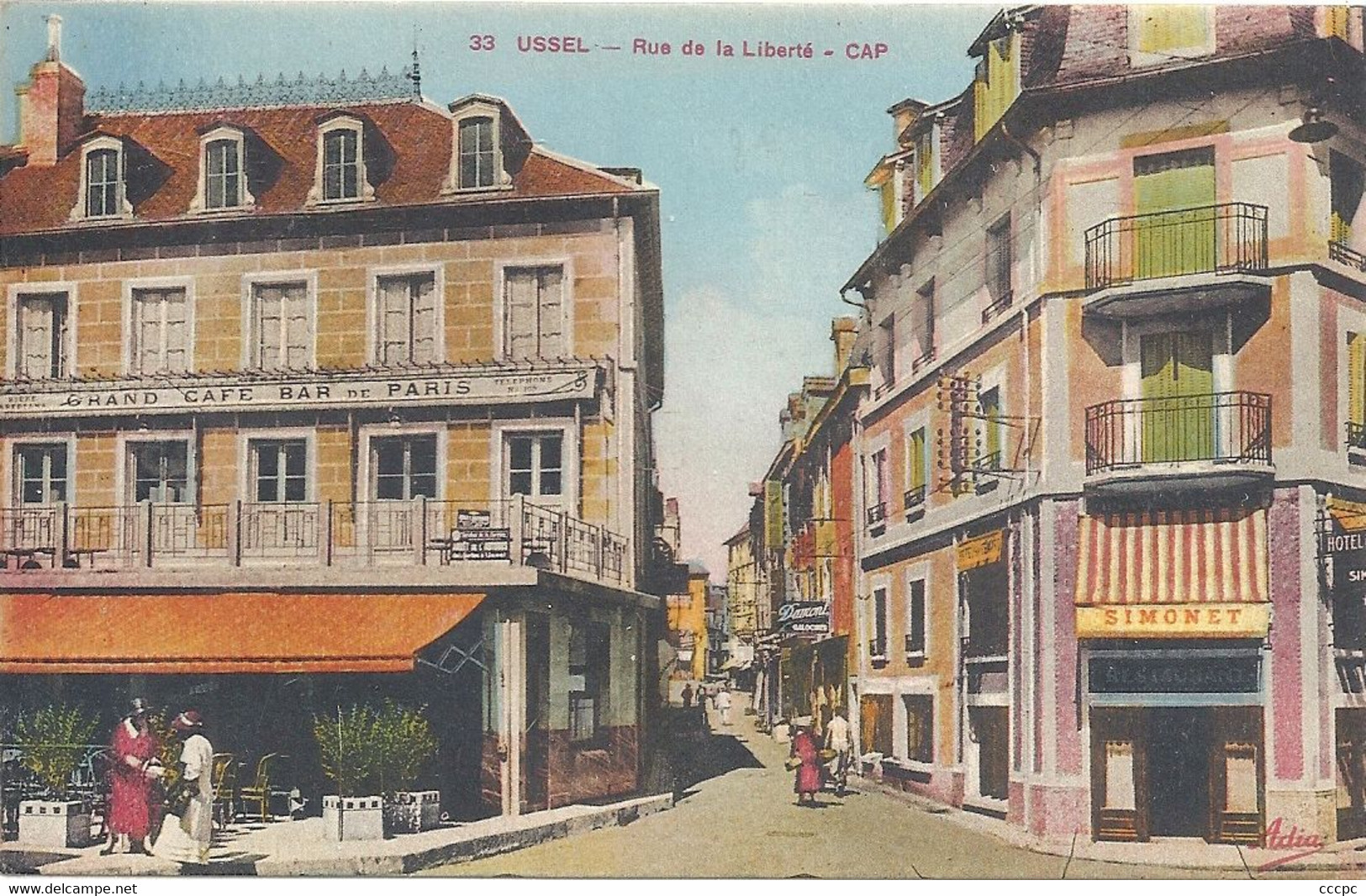 CPA Ussel Rue de la Liberté