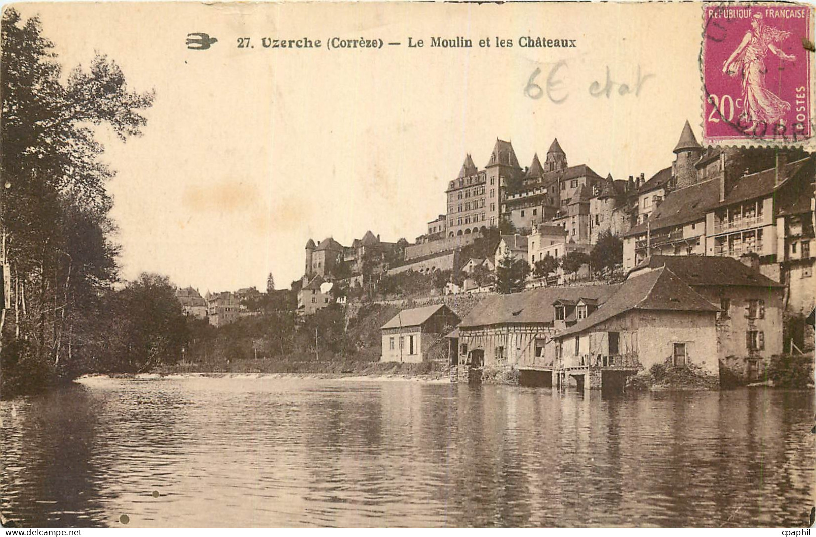 CPA Uzerche Correze Le Moulin et les Chateaux
