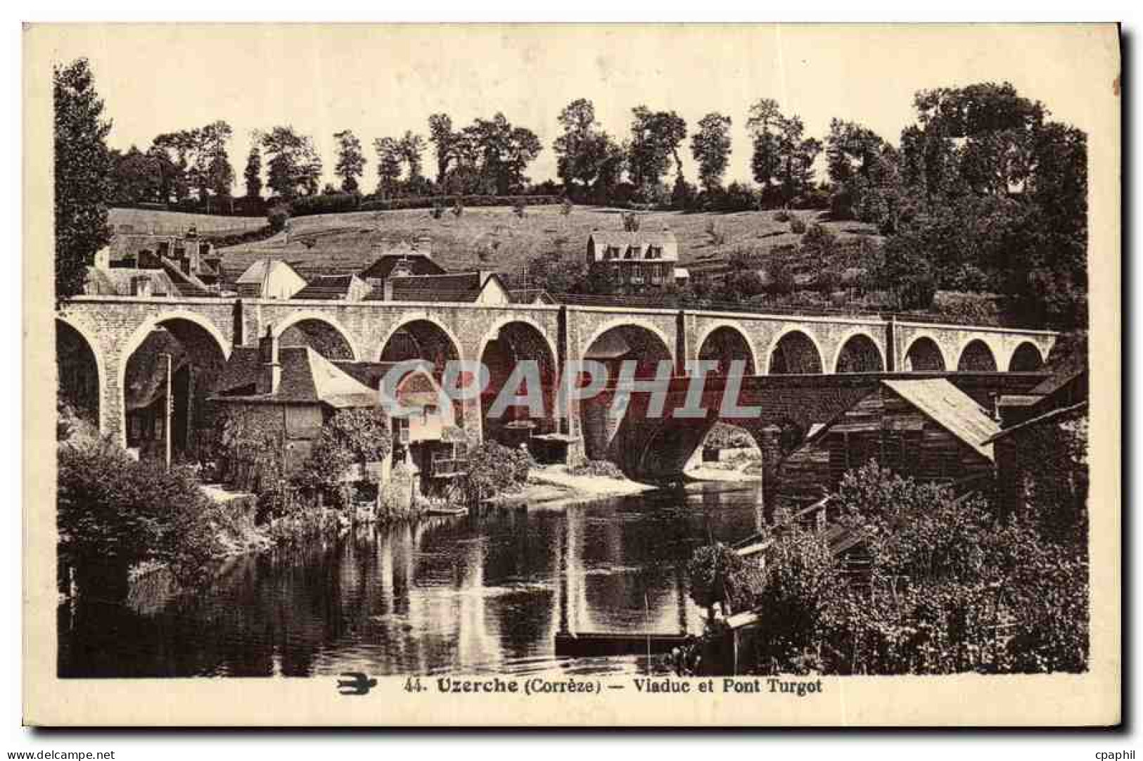 CPA Uzerche Viaduc et Pont Turgot