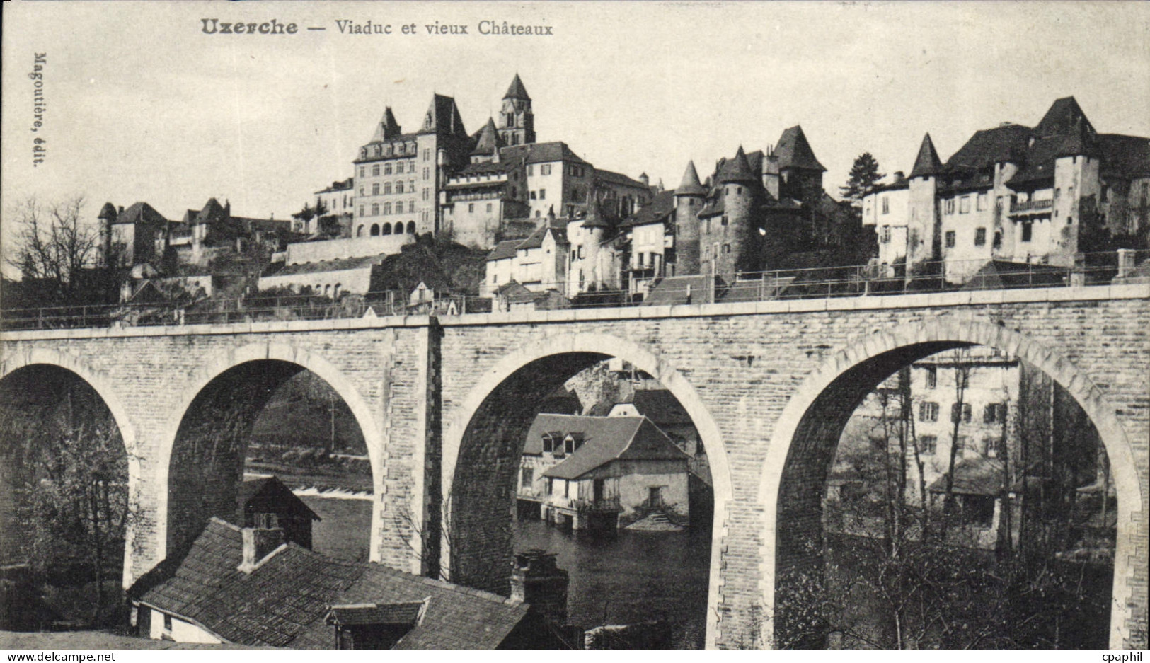 CPA UZERCHE Viaduc Et Vieux Chateaux