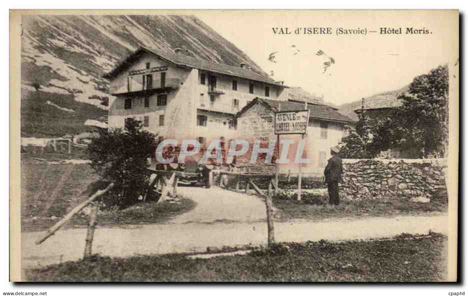 CPA Val D'Isere Hotel Moris Automobile