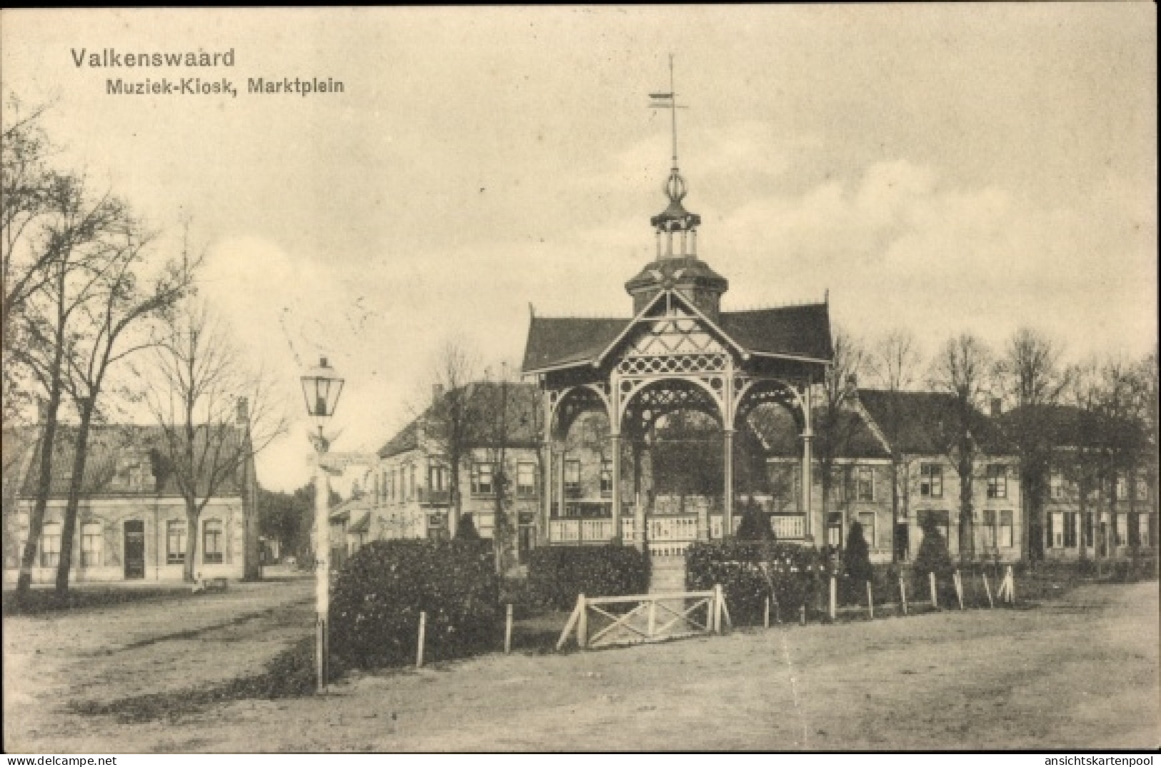 CPA Valkenswaard Nordbrabant, Muziek Kiosk, Marktplein