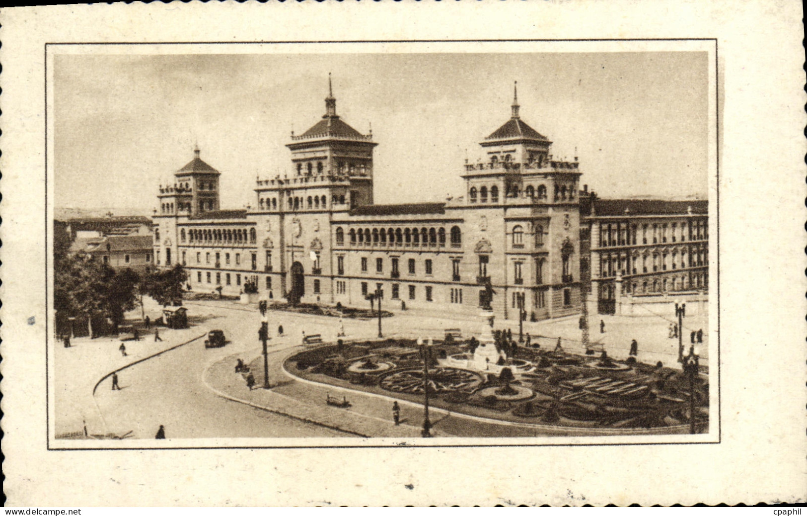 CPA Valladolid Plaza de zorrilla y Aca demia de Caballeria