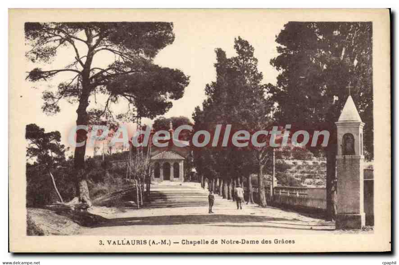 CPA Vallauris chapollo de Notre Dame des graces