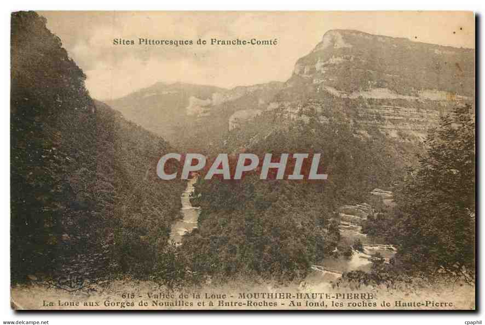 CPA Valle de la Loue Mouthier haute Pierre La Loue aux gorges de Nouailles et a entre Roches