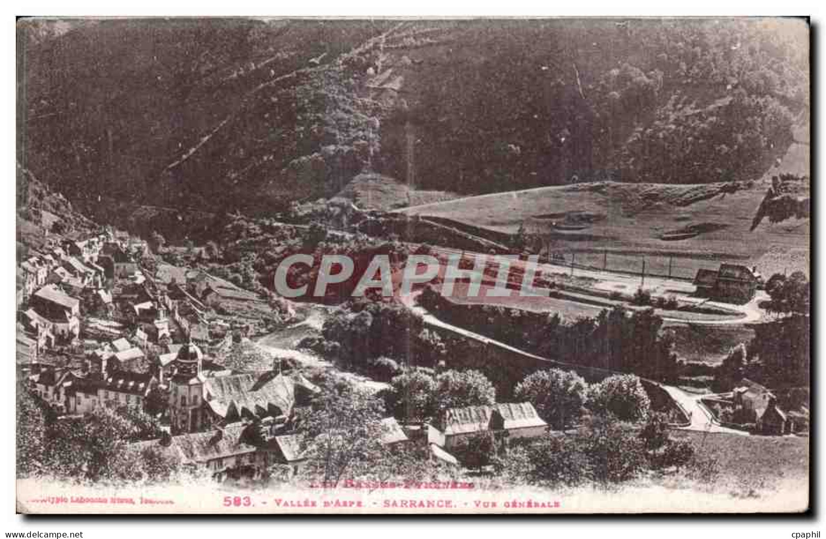 CPA Vallee d Aure Sarrance Vue Generale