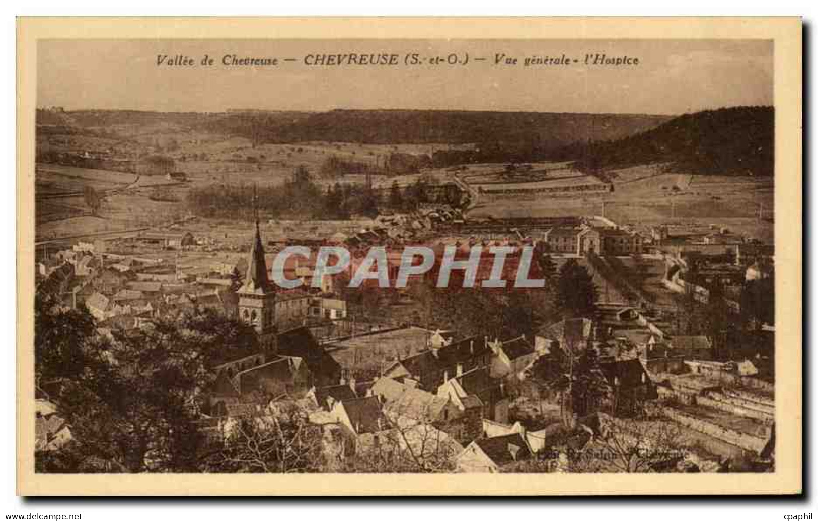 CPA Vallee De Chevreuse Chevreuse Vue Generale L'Hosplce