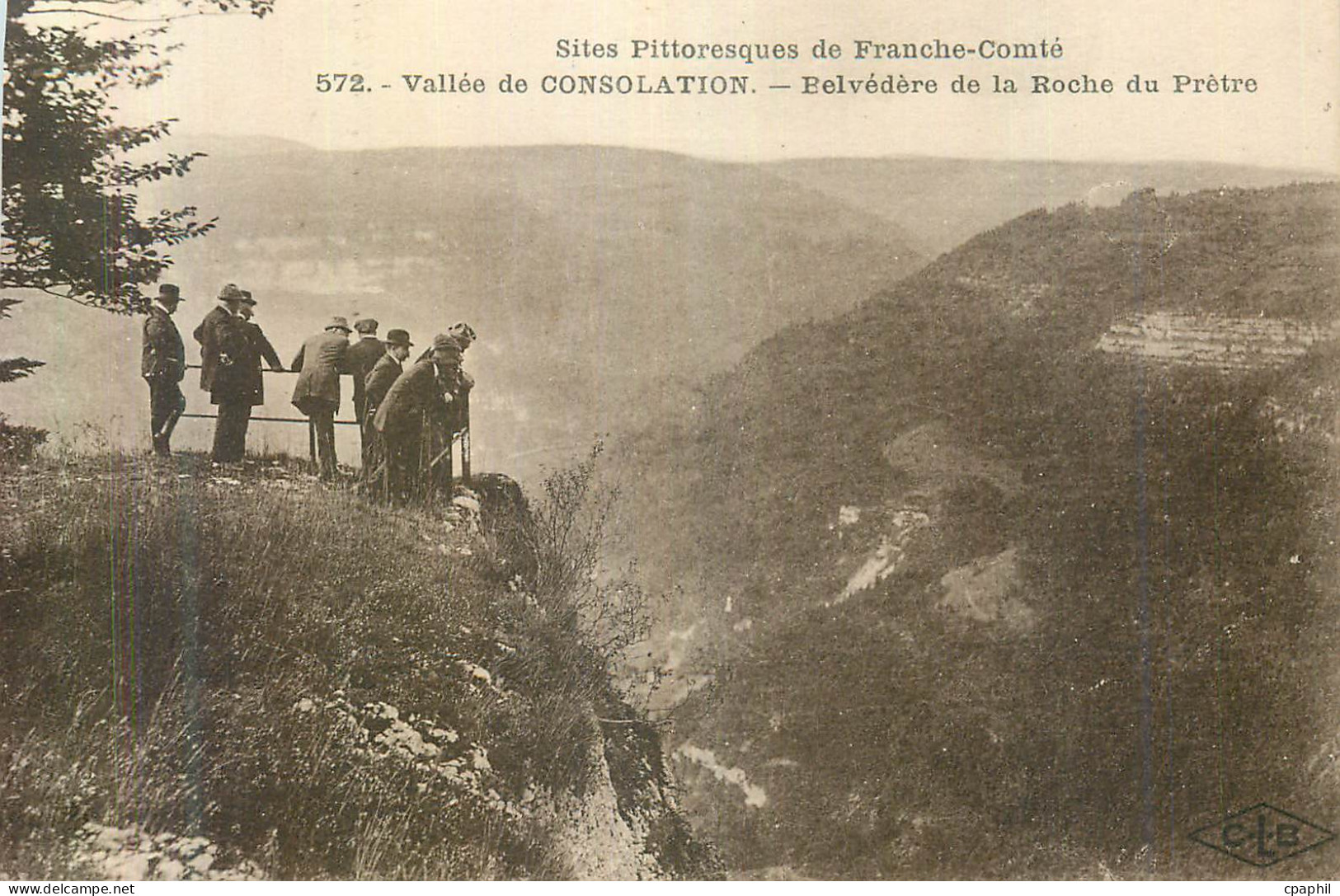 CPA Vallee de Consolation Sites Pittoresque de Franche Comte Belvedere de la Roche du Pretre