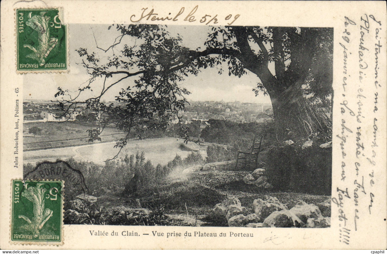CPA Vallee du Clain Vue prise du Plateau du Porteau