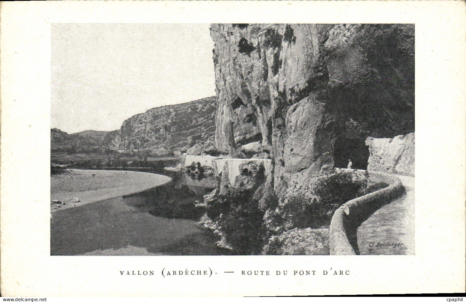 CPA Vallon Route Du Pont d'arc