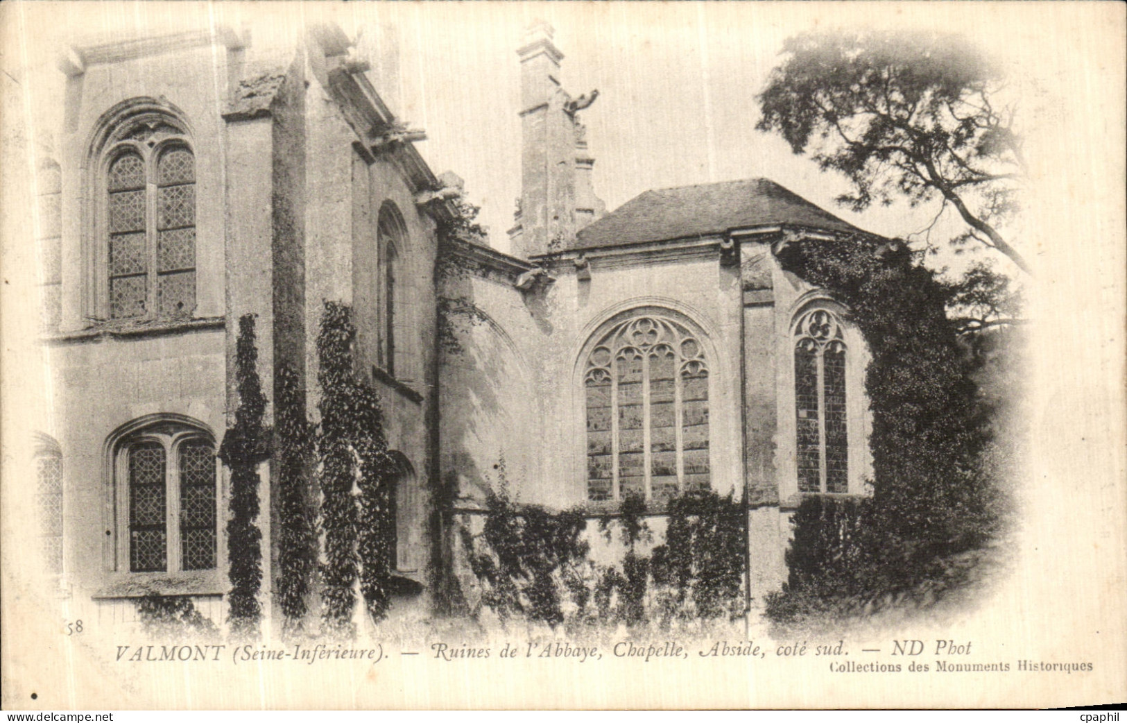 CPA Valmont Ruines de l Abbaye Chapelle Abside