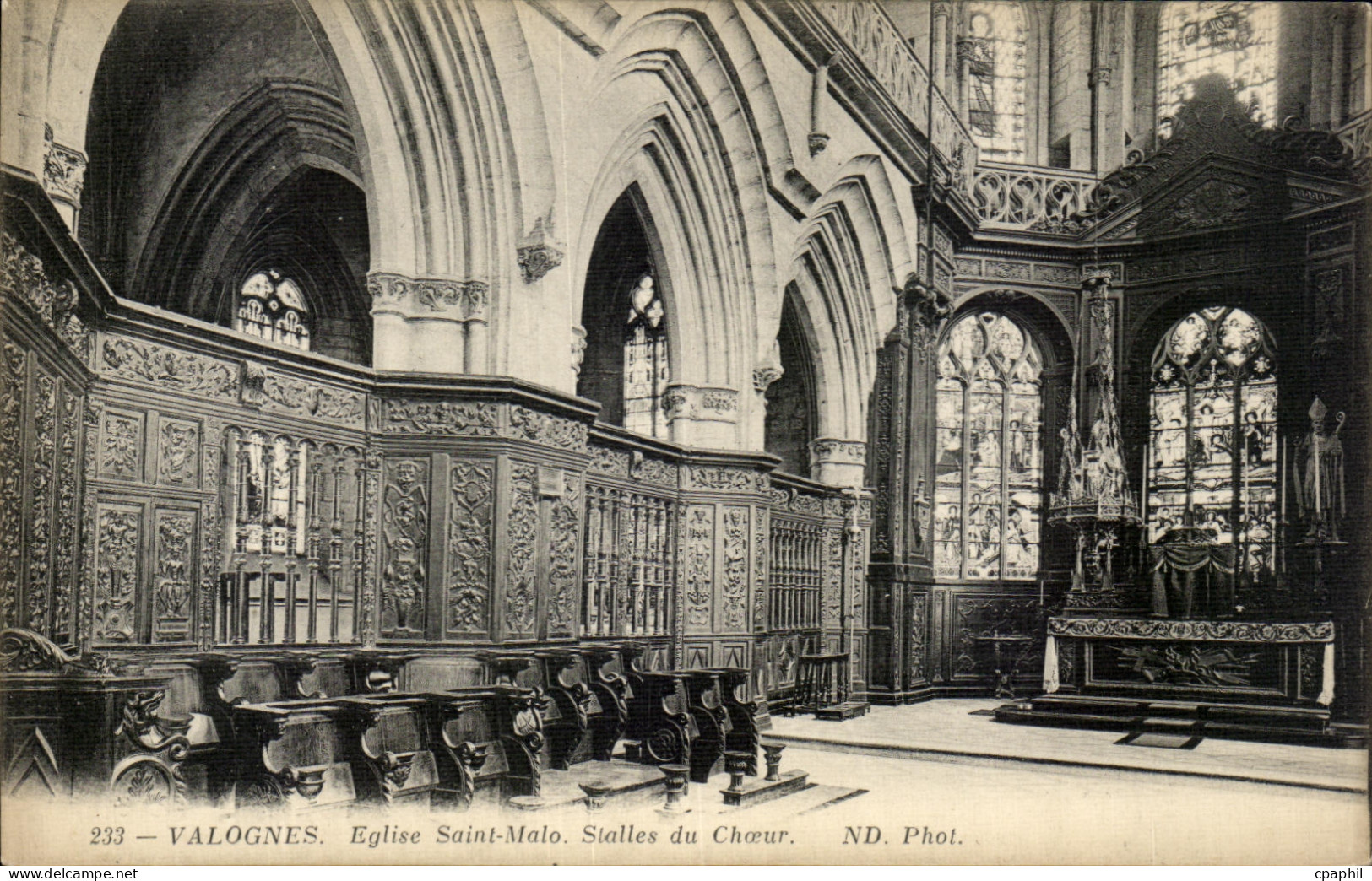 CPA Valognes Eglise Saint Malo stalles du Choeur