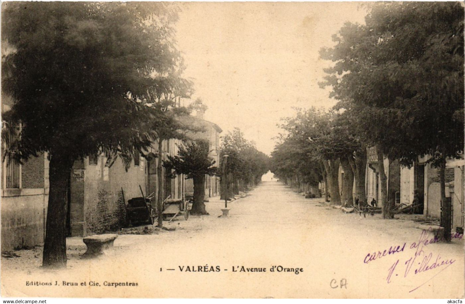 CPA VALREAS - L'Avenue d'ORANGE (518963)