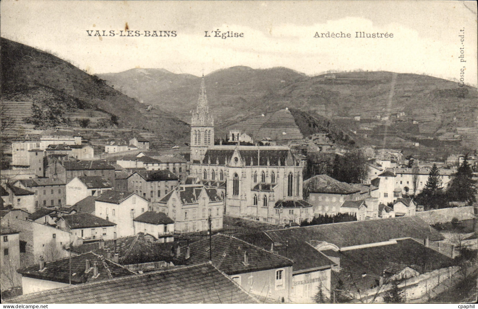 CPA Vals les Bains L'Eglise