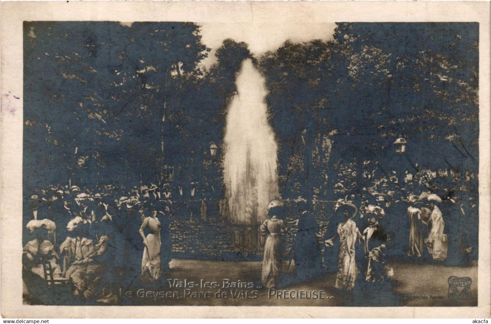CPA VALS-les-BAINS Le Geyser Parc de VALS-Précieuse (660814)
