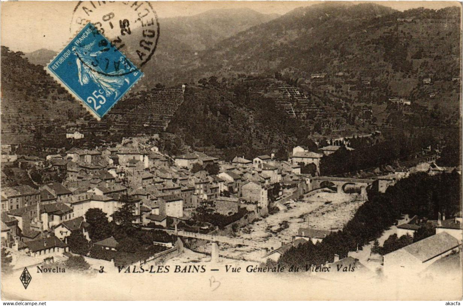 CPA VALS-les-BAINS Vue générale du Vieux Vals (661143)