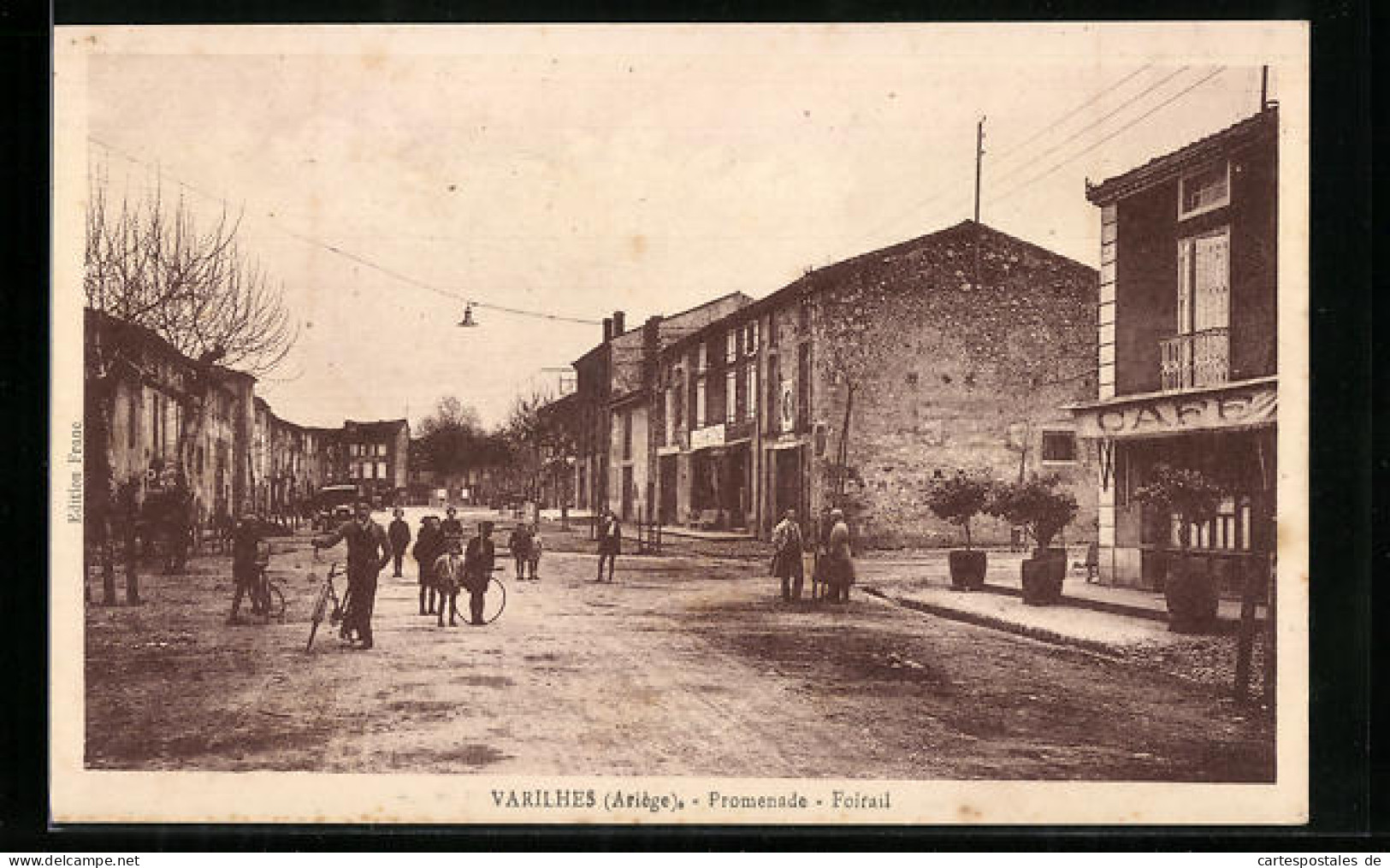 CPA Varilhes, Promenade, Foirail