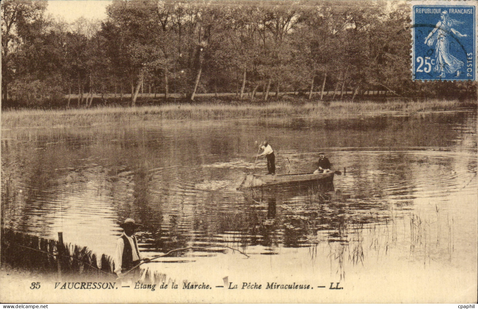 CPA Vaucresson Etang de la marche La peche miraculeuse