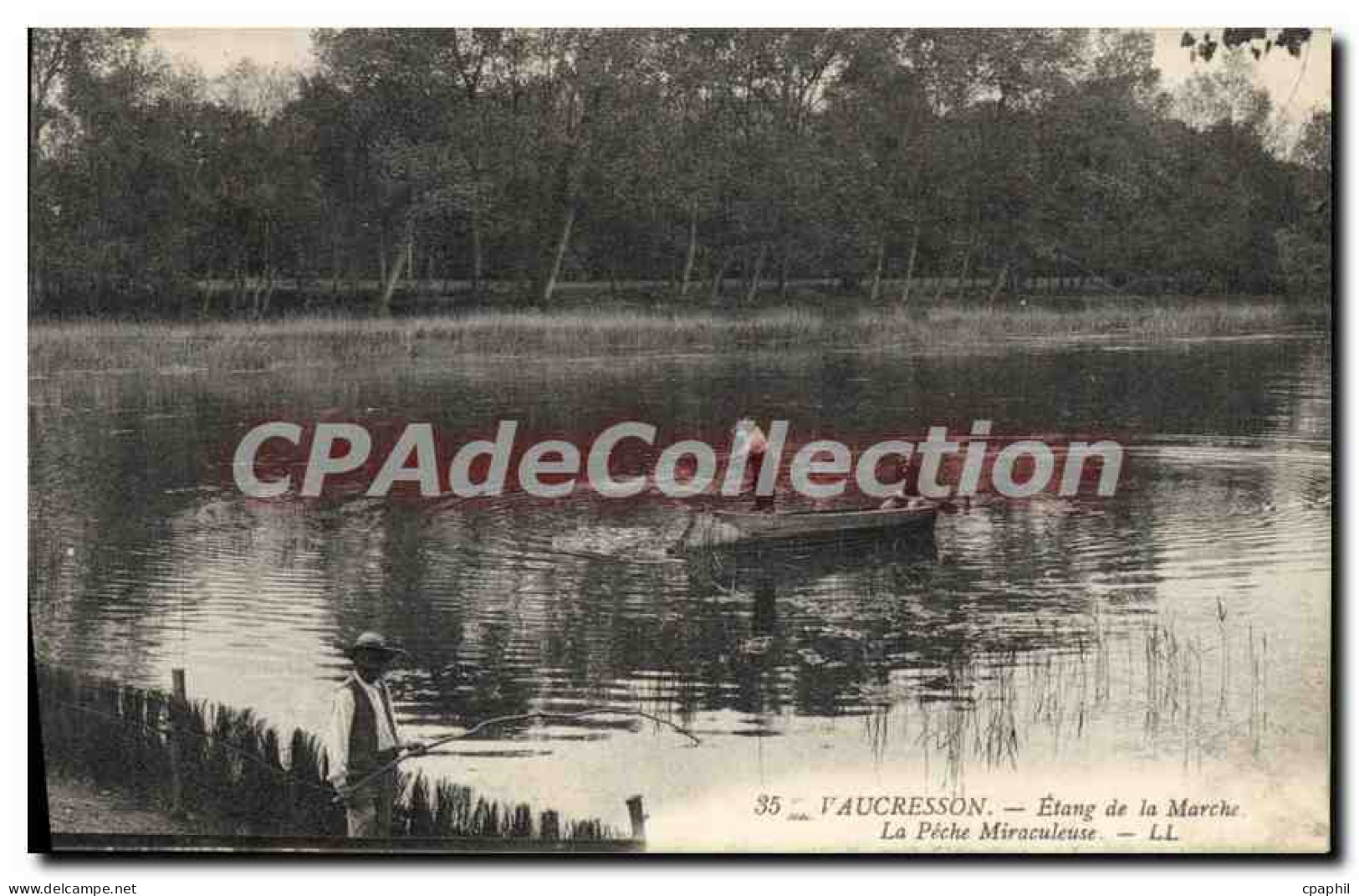 CPA Vaucresson Etang de la Marche La Peche Miraculeuse