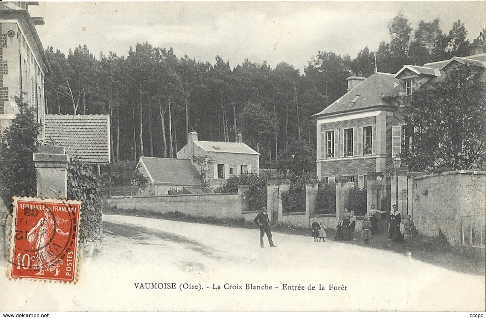 CPA Vaumoise La Croix Blanche Entrée de la Forêt