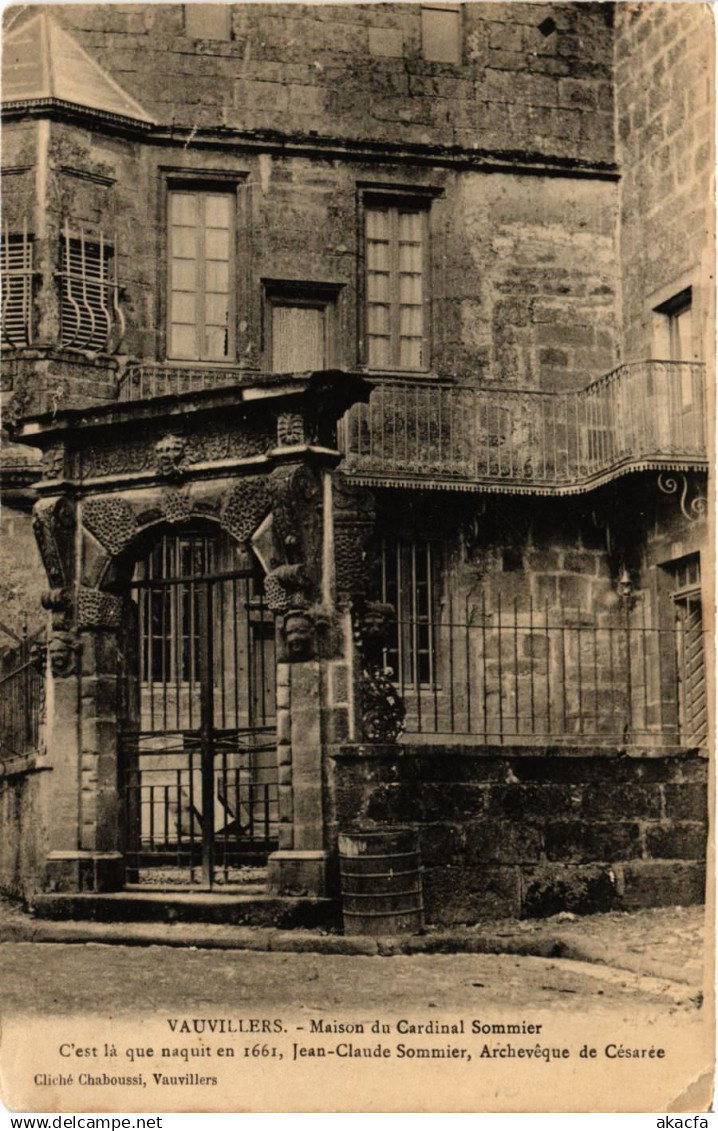 CPA VAUVILLERS - Maison du Cardinal Sommier (636306)