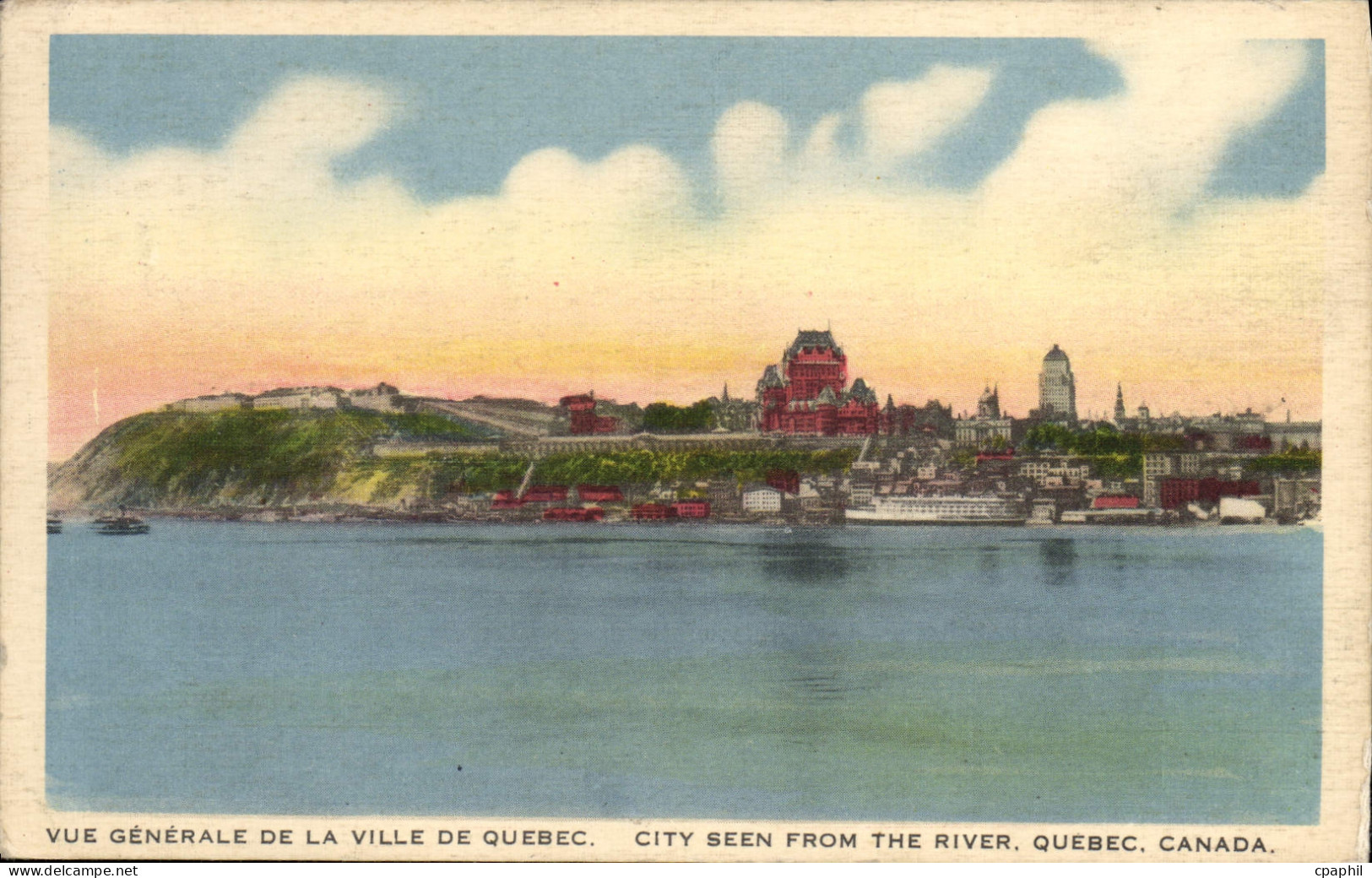 CPA Ve Generale De Ville De Quebec City Seen From The River