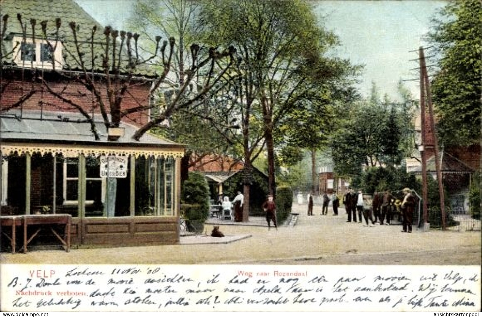 CPA Velp Gelderland Niederlande, Straße nach Rozendaal