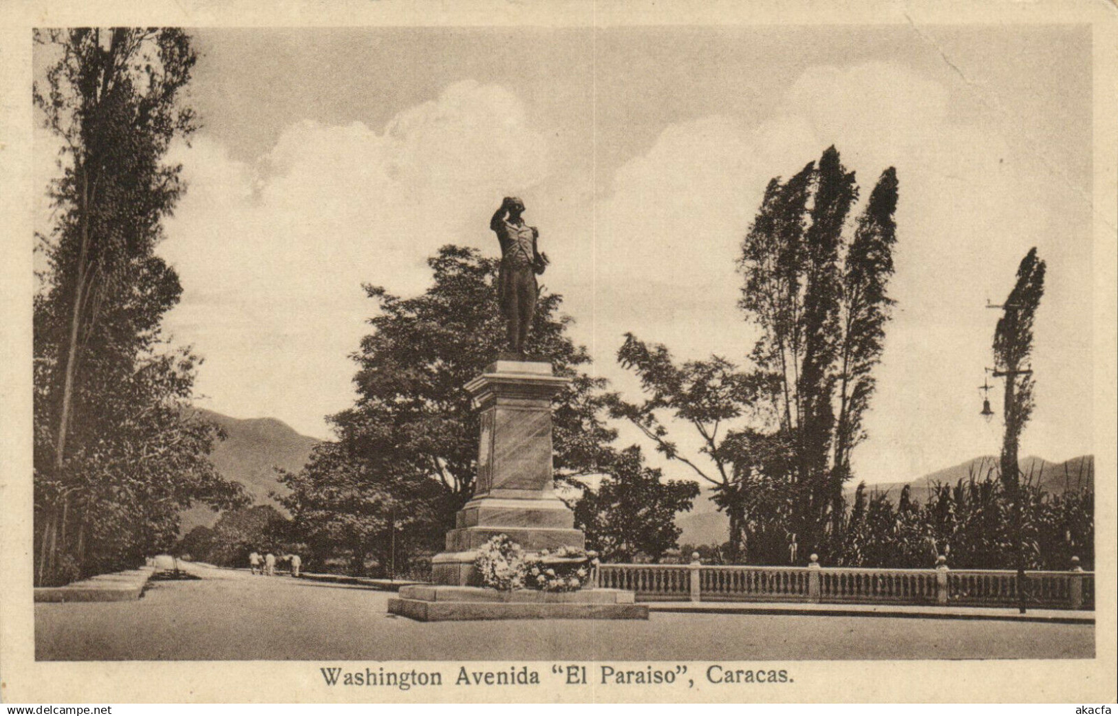 CPA VENEZUELA CARACAS WASHINGTON AVENIDA EL PARAISO (b24818)