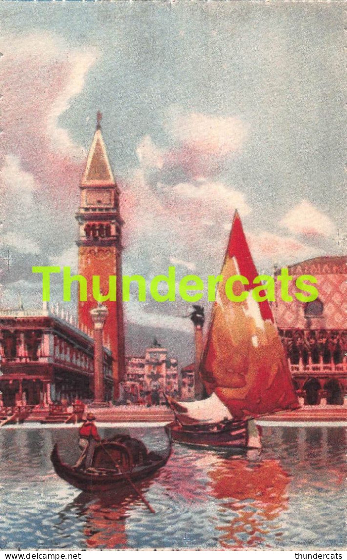 CPA VENISE VENEZIA VENICE ILLUSTRATEUR AQUARELLE PIAZETTA SAN MARCO DALLA LAGUNA