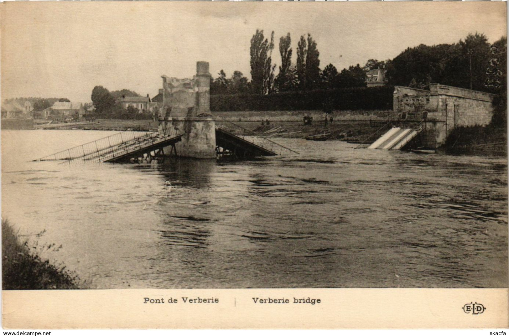 CPA Verberie - Pont de Verberie - Ruines (1032459)