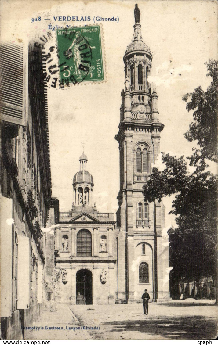 CPA Verdelais Eglise