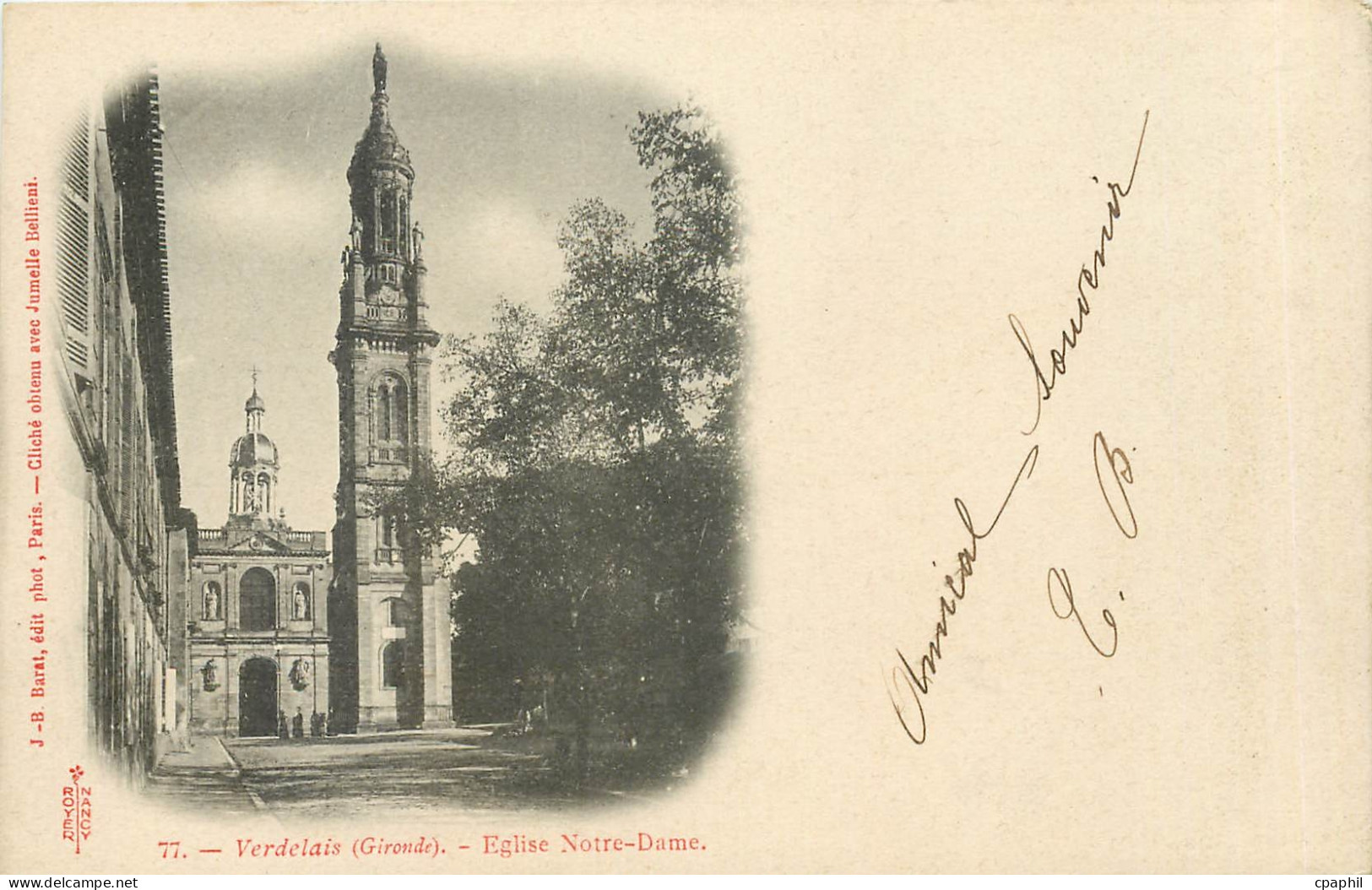 CPA Verdelais Gironde Eglise Notre Dame