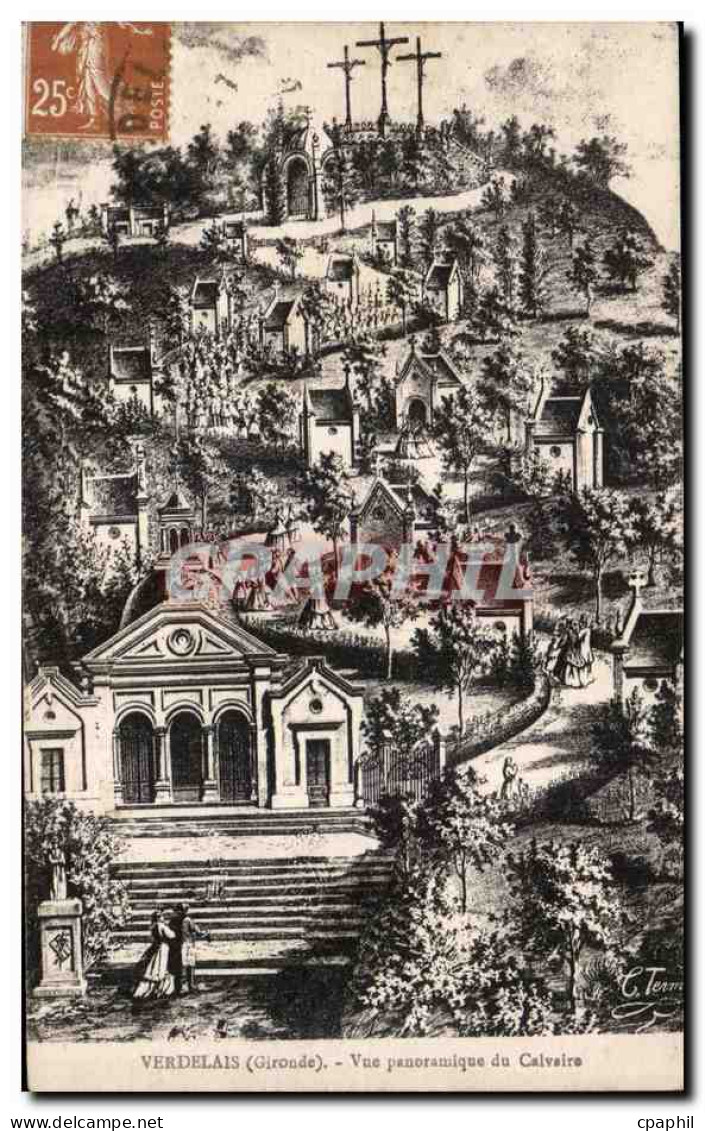 CPA Verdelais Vue panoramique du calvaire