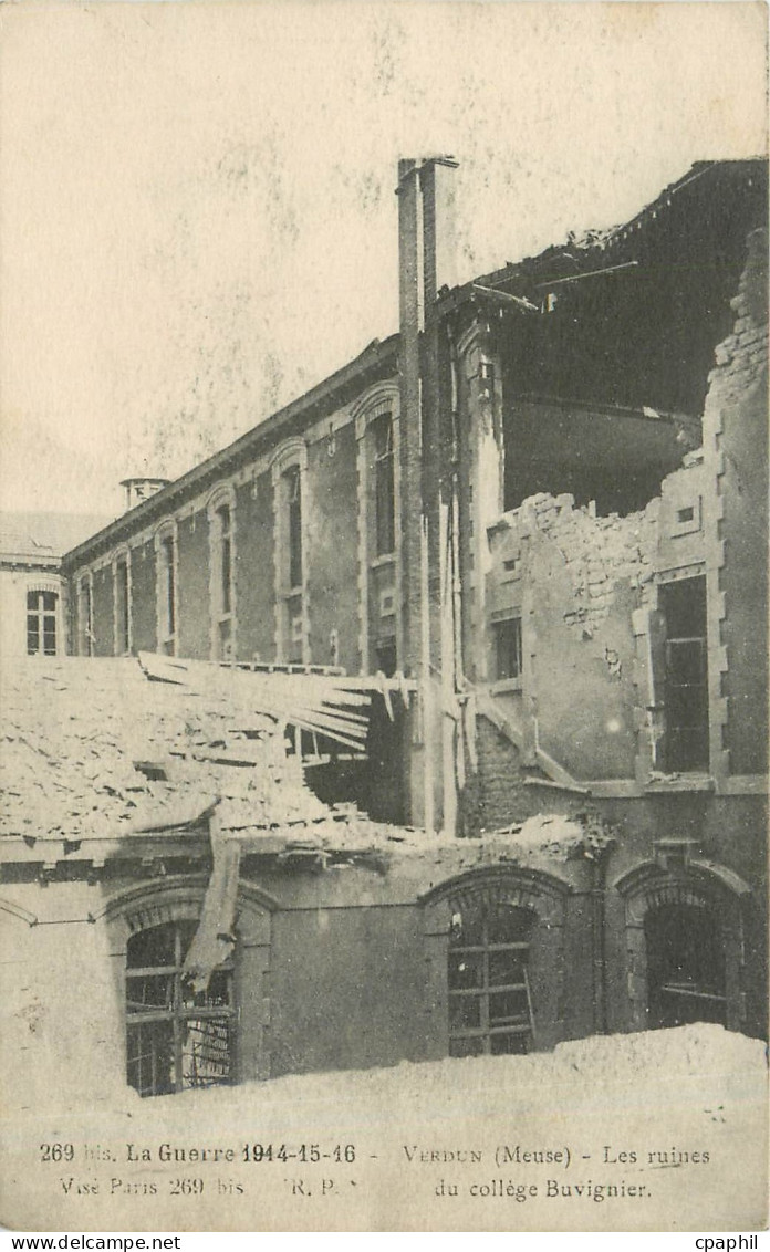 CPA VERDUN(Meuse-Les Ruines du college Buvignier